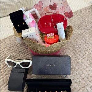 GIFT BASKET  **PRADA ** sunglasses, Dior, 111 skin, Stanley